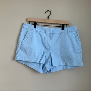 J. Crew 3.5” Chino Shorts Women’s Size 14 Blue Cotton NWT